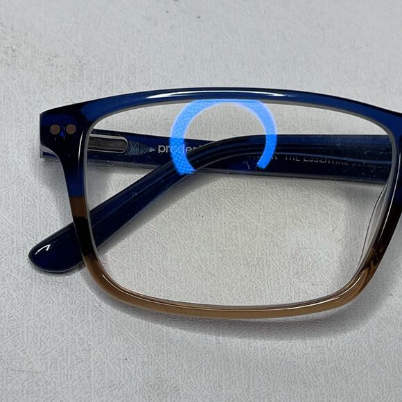 Prodesign Denmark The Essential Collection Two Tone Brown Blue Eyeglasses + Case - Picture 2 of 13